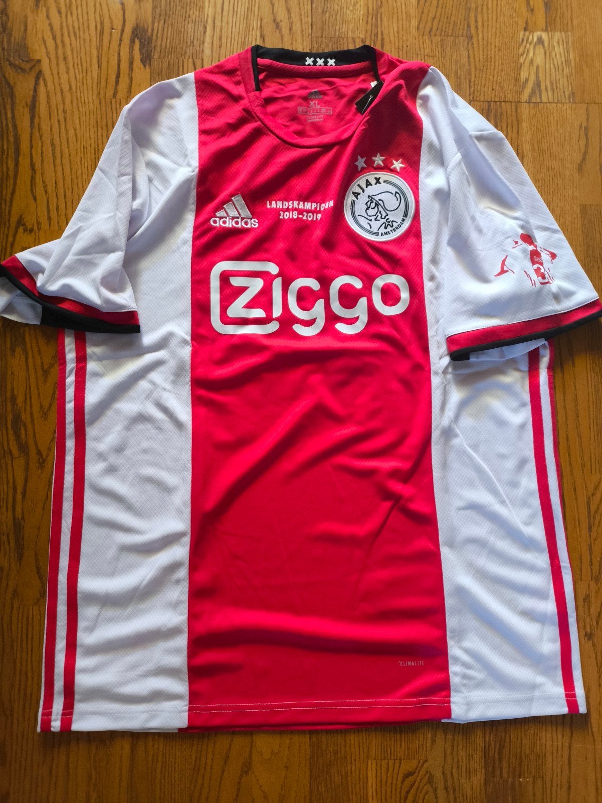 Ajax Thuisshirt 2018-2019 Kampioen Nouri 34 Maat XL, Ophalen, Zo goed als nieuw, Ajax, Shirt