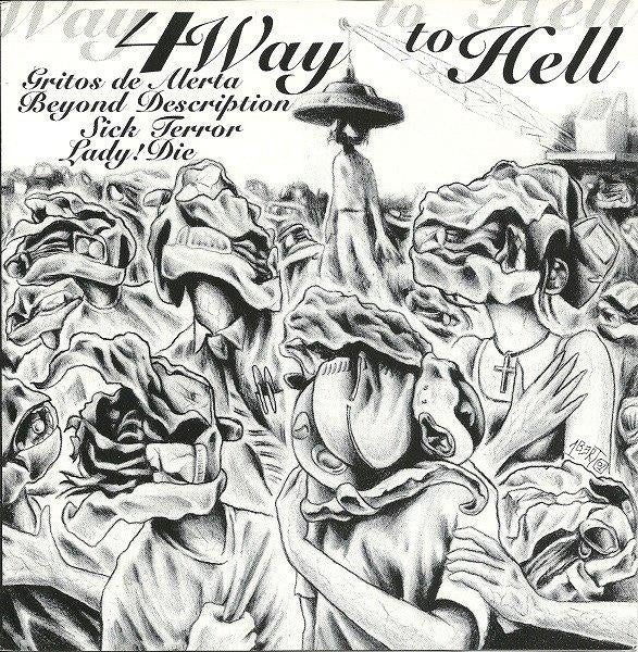 4 way to hell / v/a - hardcore/punk uit brazilie -rood/vinyl, Verzenden, Gebruikt, Rock en Metal