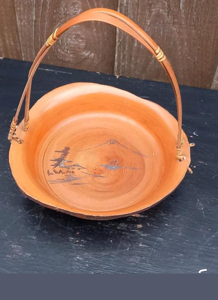 Japans houten schaaltje met handvat, Antiek en Kunst, Ophalen of Verzenden