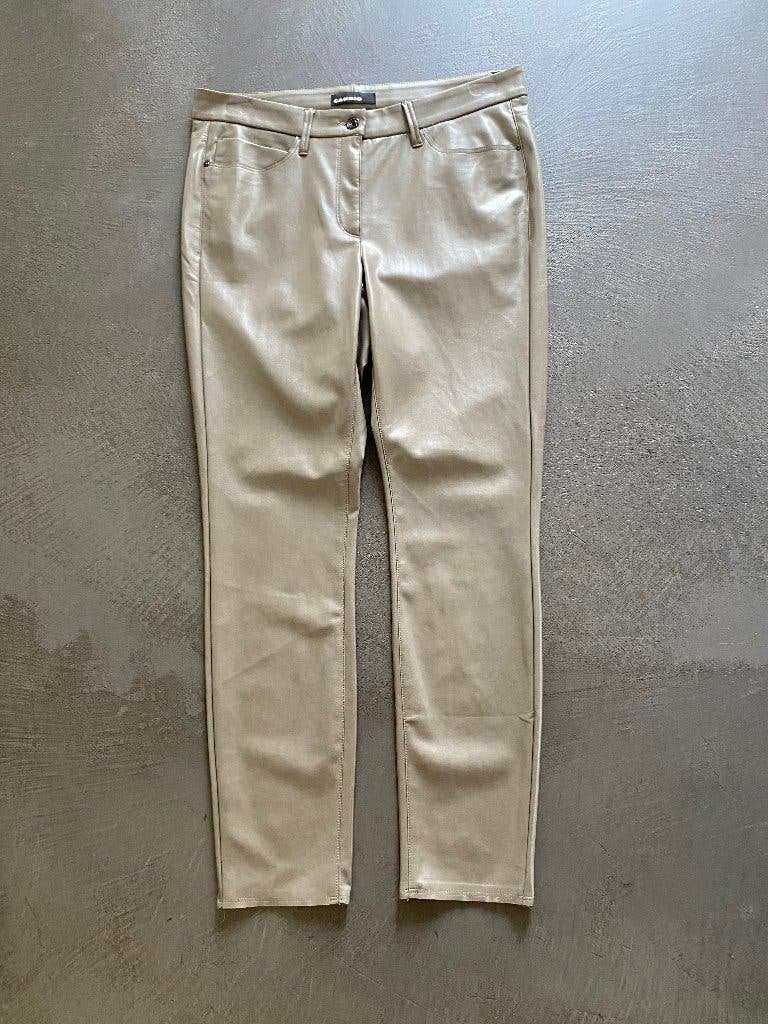 K313 Cambio maat 44=L leer-look broek grijs Ray, Cambio, Maat 42/44 (L), Ophalen of Verzenden, Zo goed als nieuw