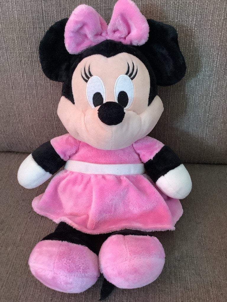 Minnie Mouse knuffel roze jurk 36 cm disney nicotoy 5 euro, Ophalen of Verzenden, Zo goed als nieuw, Overige typen