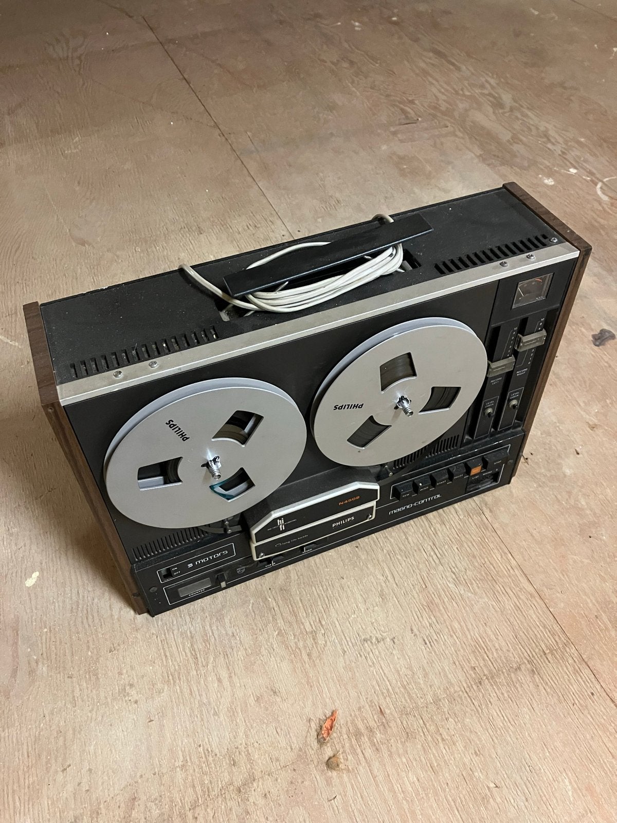 Philips N4502 Bandrecorder - Vintage Reel-to-Reel, Ophalen, Bandrecorder, Met banden