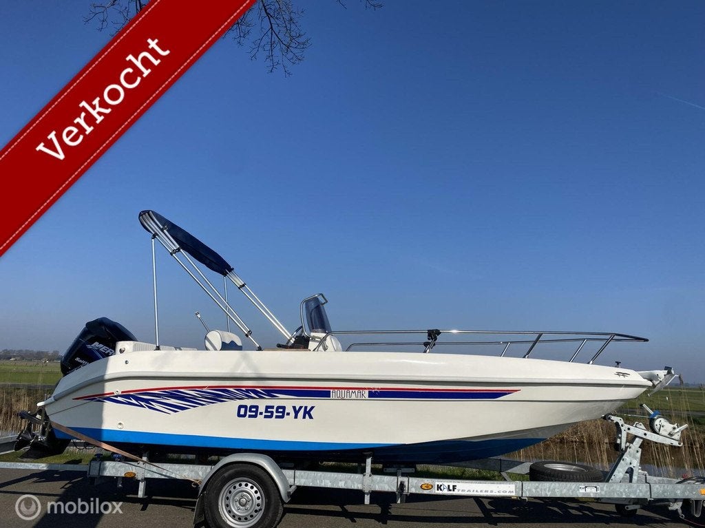 Aquamar 19 FT / Ruime Console Boot / 90 pk / 580 x 225, Gebruikt, Polyester, Overige brandstoffen, 70 pk of meer