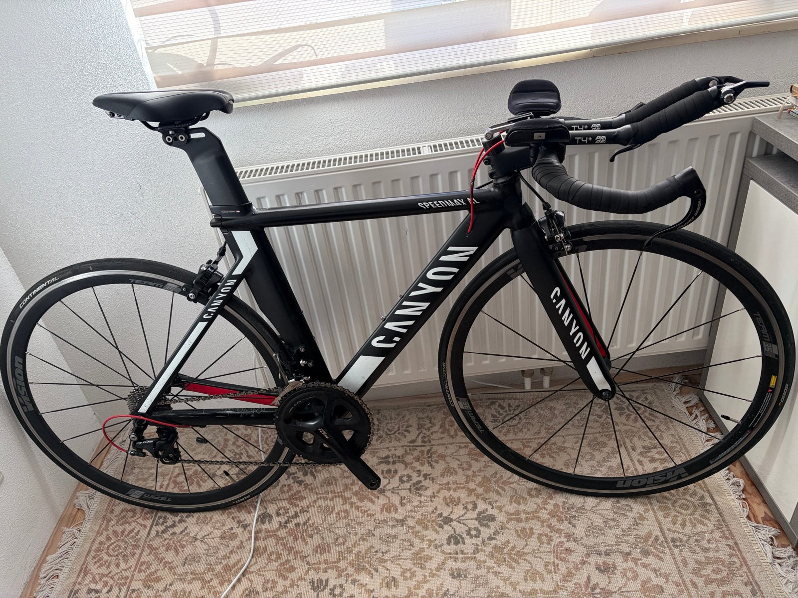Canyon Speedmax AL 8.0 TT fiets XS Shimano 105 Velgremmen, 28 inch, Gebruikt, Velgrem, Aluminium