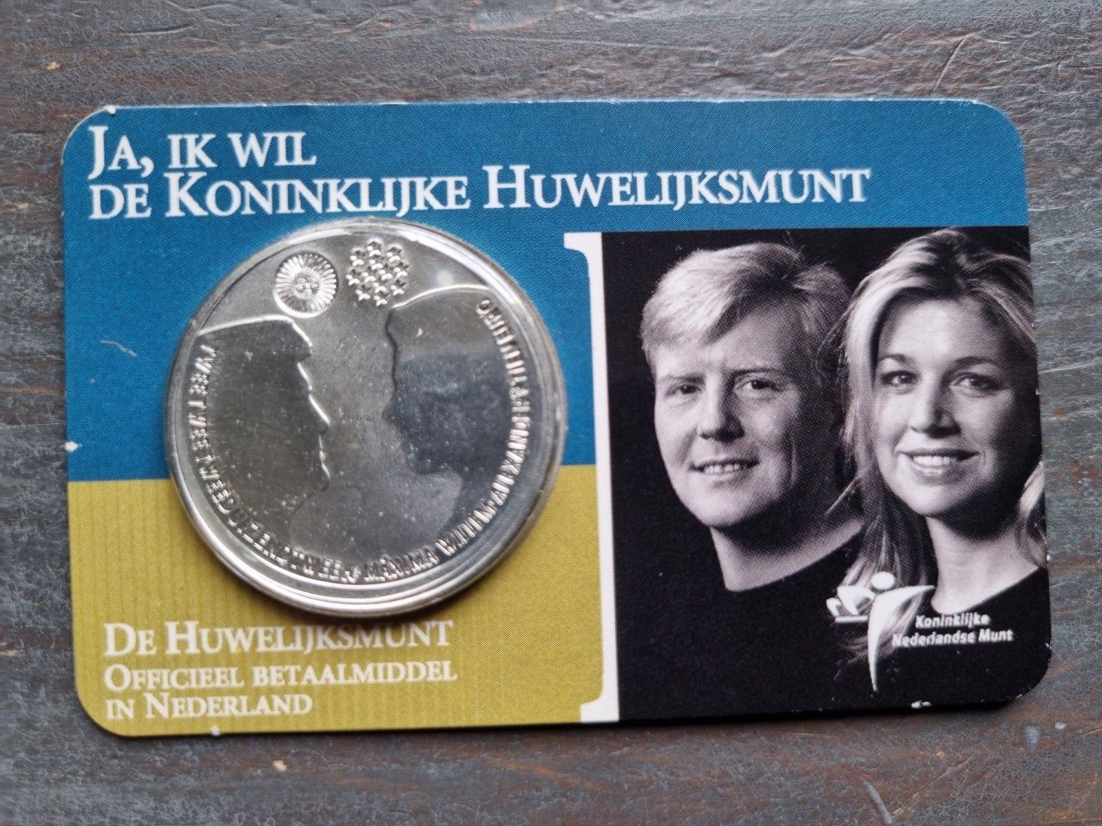 10 euro huwelijksmunt 2002 coincard, Postzegels en Munten, Ophalen of Verzenden, Koningin Beatrix, Euro's, Zilver