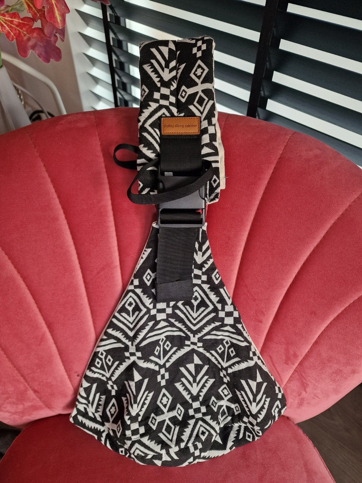 Baby Sling Carrier - Zwart/Wit Patroon, Ophalen of Verzenden, Draagzak, Overige merken