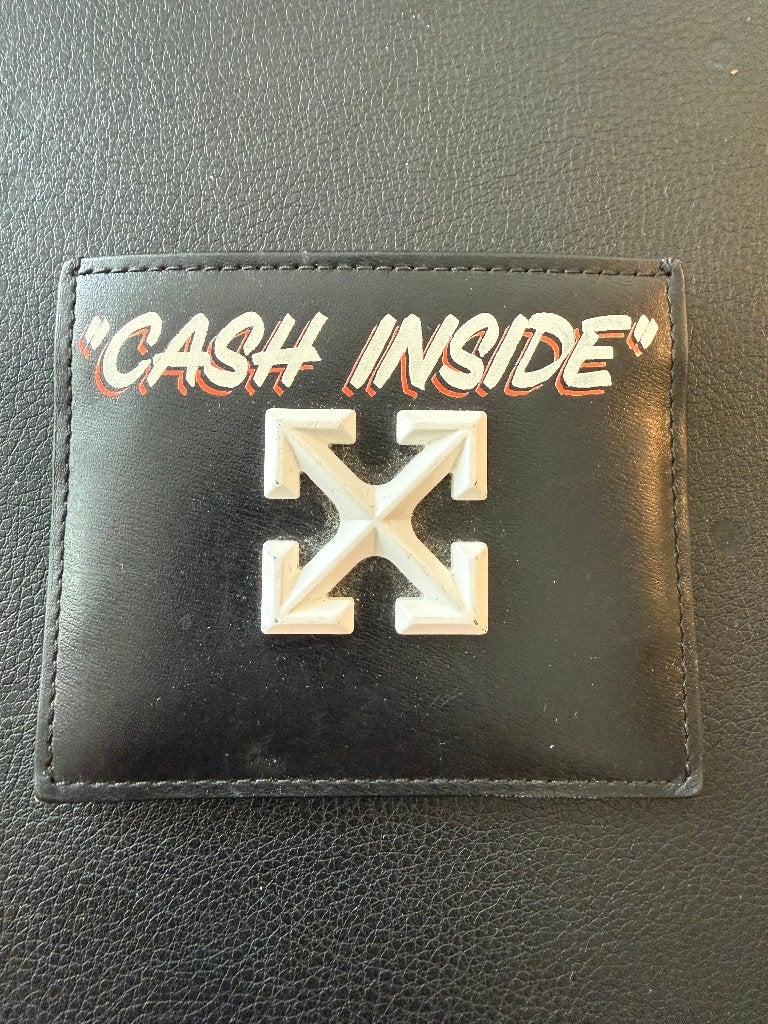 OFF-WHITE Jitney Leather Card Holder, Ophalen of Verzenden, Gebruikt, Zwart, Overige merken