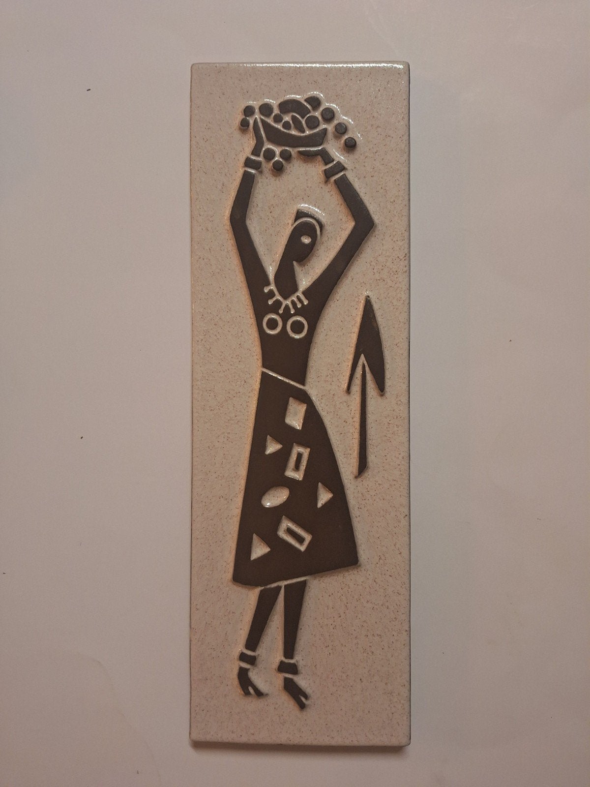 Vintage Westraven Utrecht tegel met Afrikaanse vrouw, Antiek en Kunst, Ophalen of Verzenden