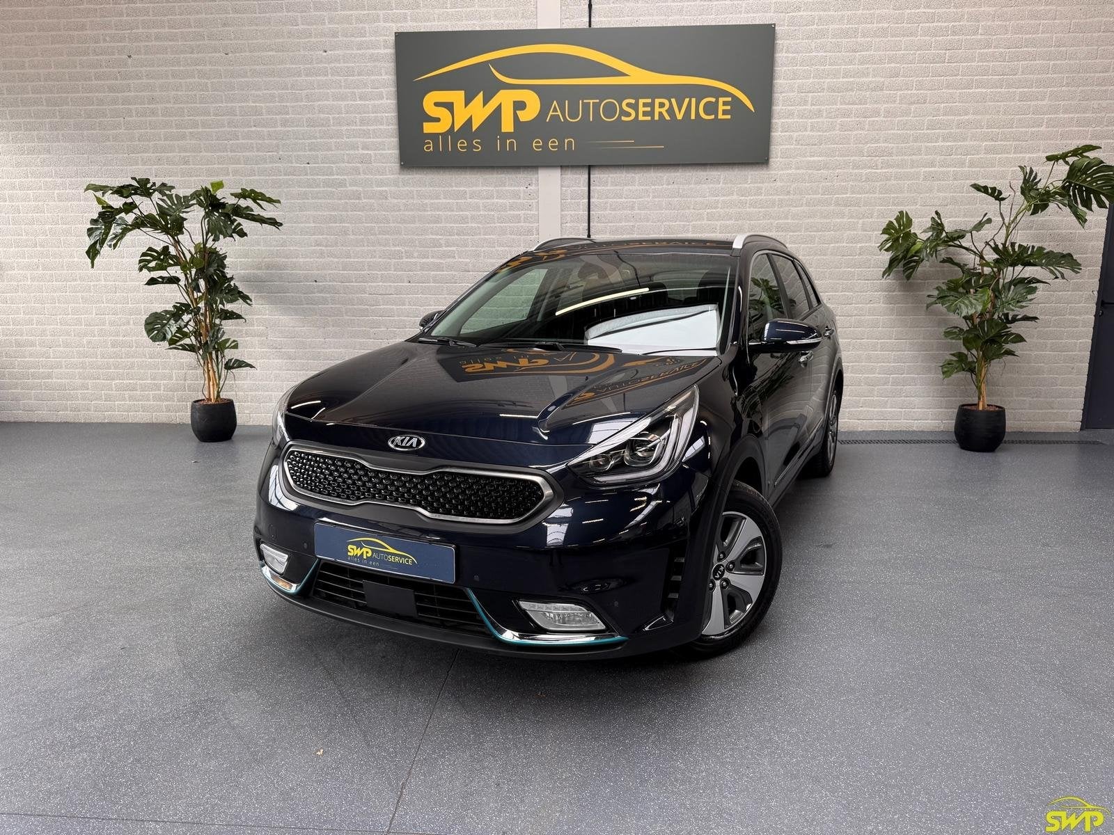 Kia Niro 1.6 GDi PHEV DynamicPlusLine | ACC | Trekhaak | Nav, Auto's, 77 km/l, Gebruikt, Blauw, Hybride Elektrisch/Benzine