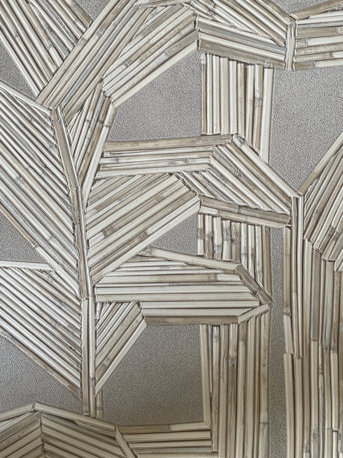 Arte Lanai Kailua greige Behang volle rol 81506, Ophalen, Materiaallook, Natuurlijk, Vinylbehang