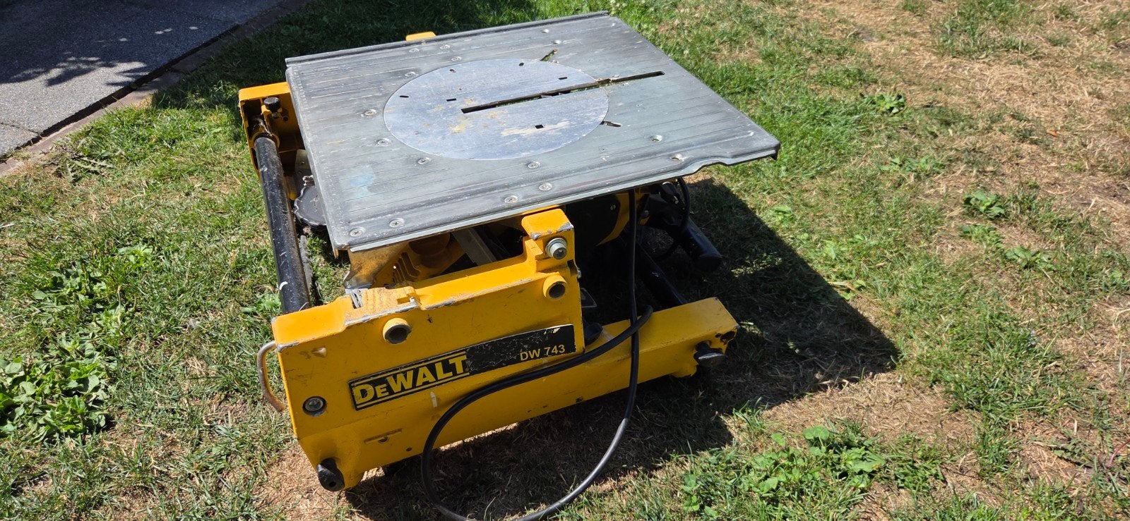 DeWalt DW743 Flipover Zaag met 4 stalen poten, Ophalen, Gebruikt, DeWalt, 70 mm of meer
