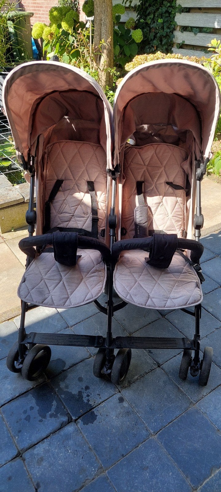wandelwagen tweeling., Kinderen en Baby's, Buggy's, Ophalen, Gebruikt, Overige merken, Verstelbare rugleuning