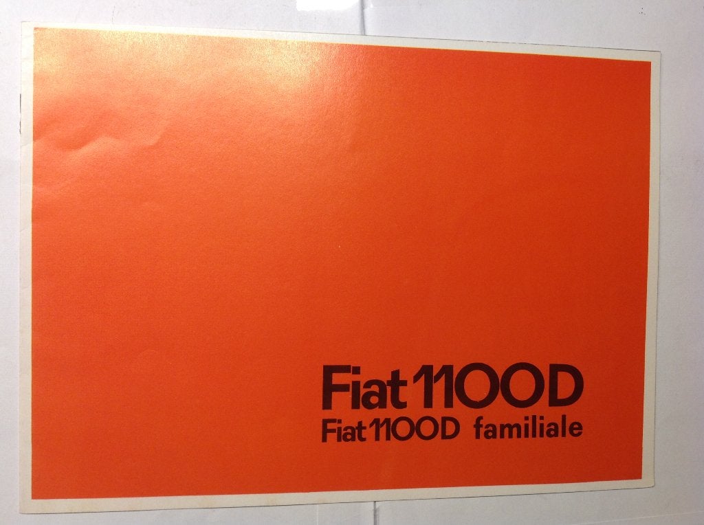 Fiat 1100 D en 1100 D Familiale folder NED 8 blz 1962, Ophalen of Verzenden, Nieuw, Overige merken