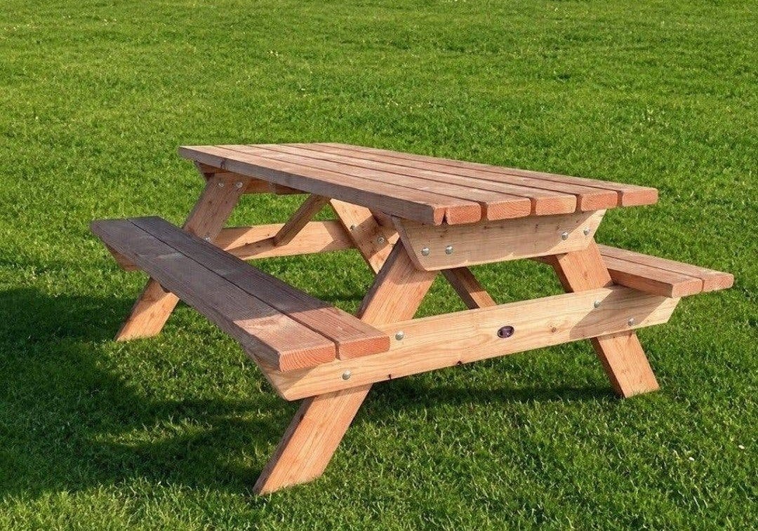 Douglas picknicktafel tuintafel, Tuin en Terras, Ophalen of Verzenden, Nieuw, Rechthoekig, Hout