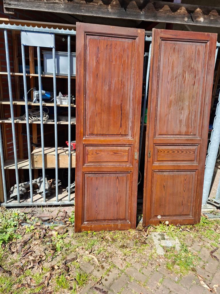 Oude franse deuren hoog niet gelakt, Doe-het-zelf en Verbouw, Deuren en Horren, Ophalen of Verzenden, Binnendeur, 200 tot 215 cm