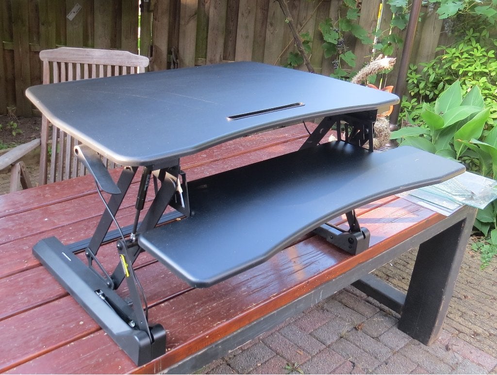 Bureau verhoger / Zit-sta bureau / monitor verhoger, Ophalen, Gebruikt, Zit-sta bureau