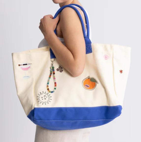 New Becksöndergaard Camilla Canvas Shopper amparo blue /koba, Ophalen of Verzenden, Nieuw, Blauw, Shopper
