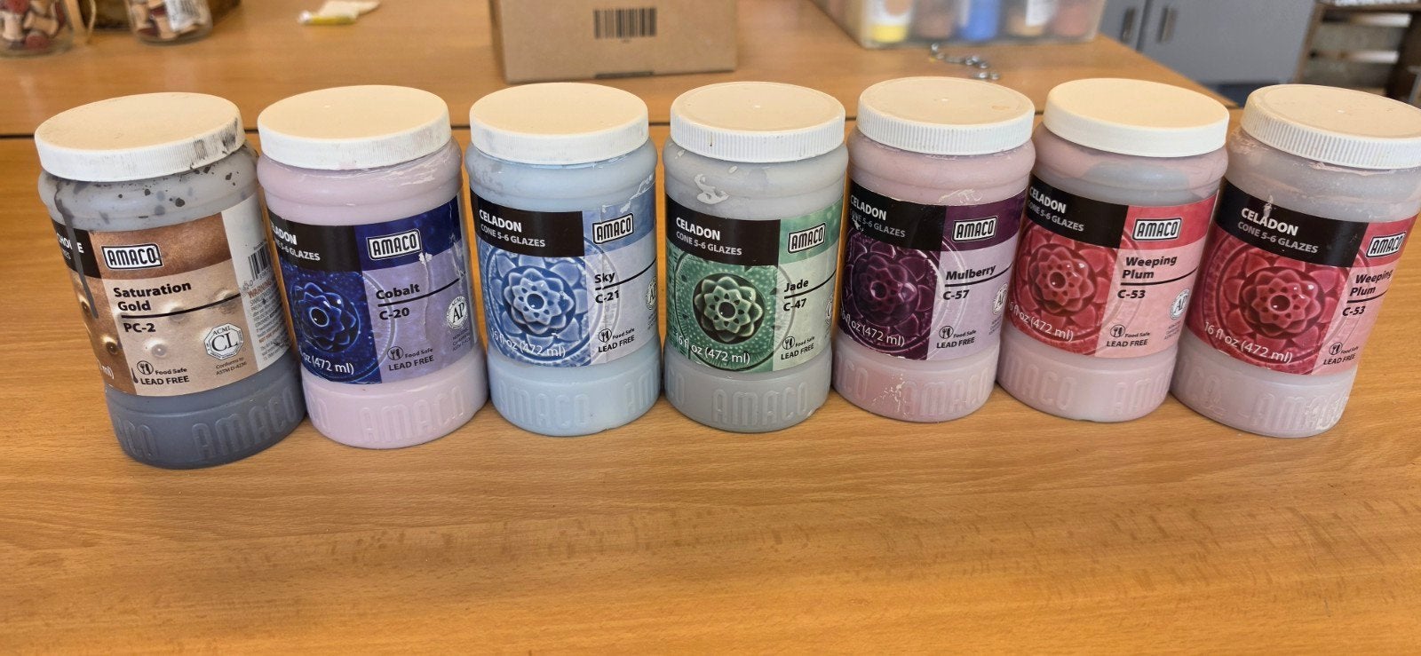 Amaco celadon cone 5-6 glazuur, Ophalen, Gebruikt