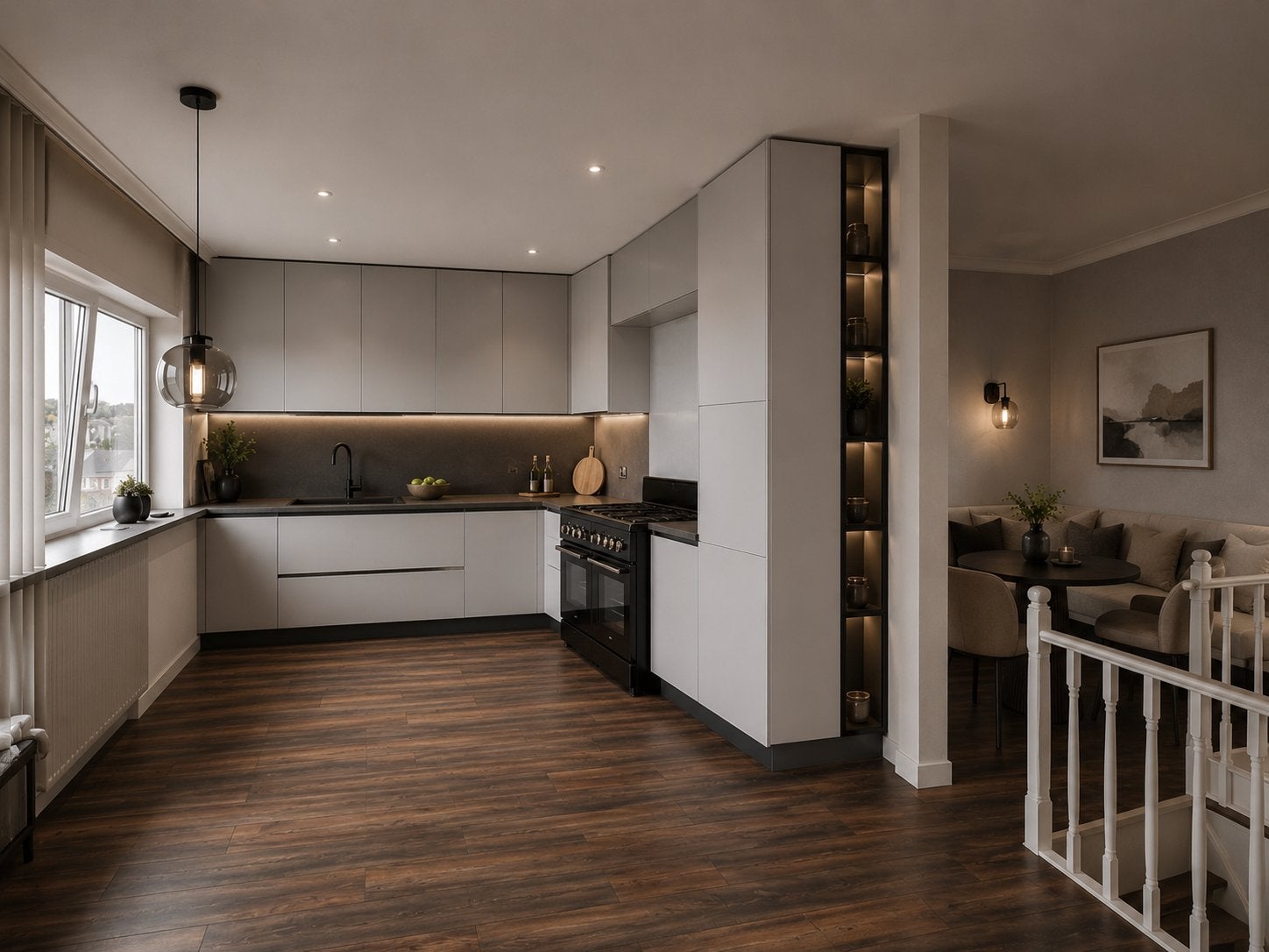 Nieuw Laminaat + hoge plinten 35m2, Huis en Inrichting, Stoffering | Vloerbedekking, Ophalen, Zo goed als nieuw, Laminaat