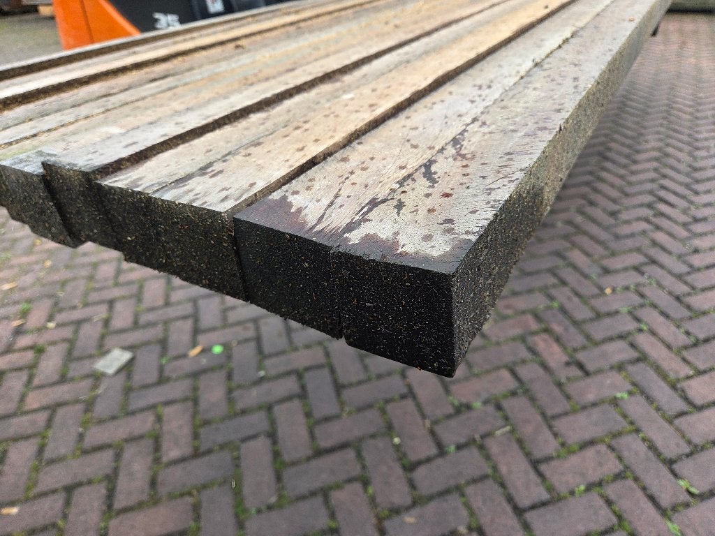 16 Hardhouten palen 6x6 cm / 4.50 m lang - nr: HB20, Tuin en Terras, Ophalen, Palen, Nieuw, Hardhout