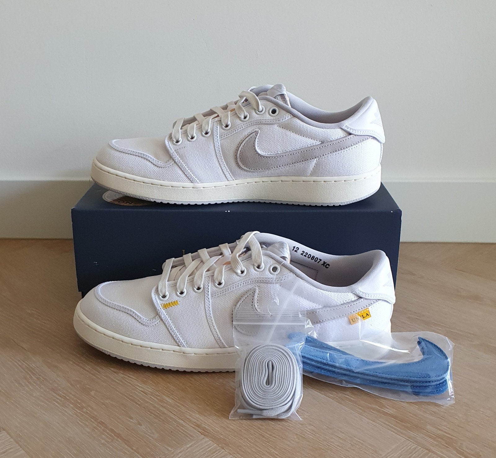 Air Jordan 1 Low Retro Union EU 46, Wit, Nieuw, Ophalen of Verzenden, Sneakers of Gympen