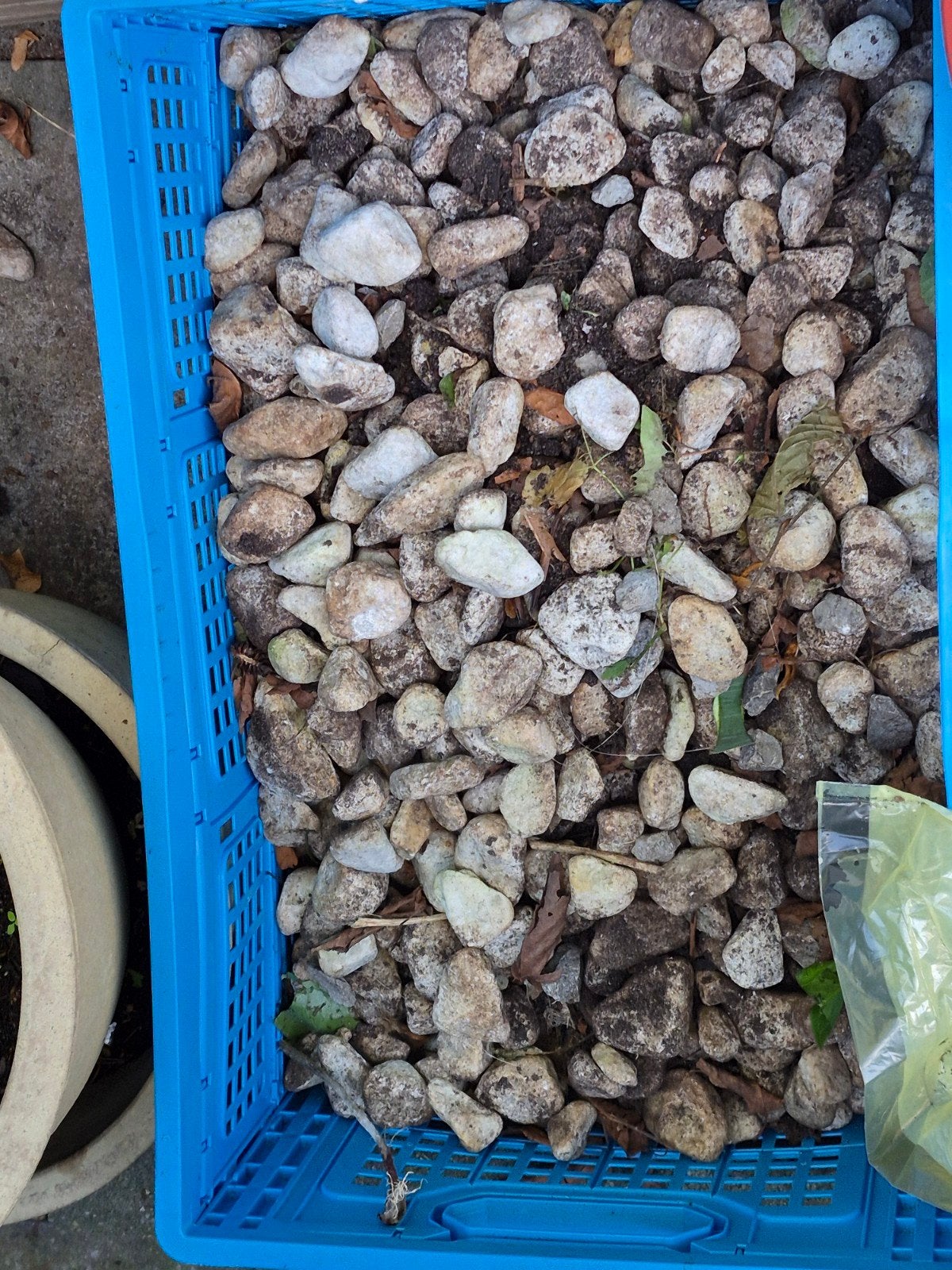 Witte kiezelstenen - Ideaal voor tuin of decoratie, Tuin en Terras, Ophalen, Gebruikt, Wit, Grind