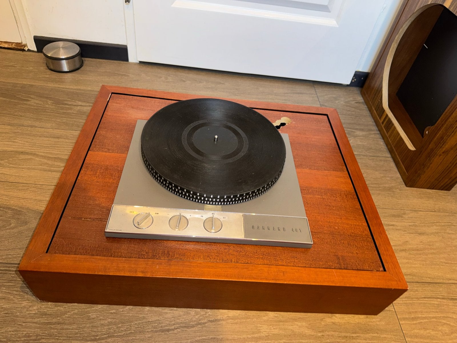 Garrard 401 in Massieve Houten Plint High-End Draaitafel 4HF, Ophalen of Verzenden, Gebruikt, Platenspeler, Overige merken