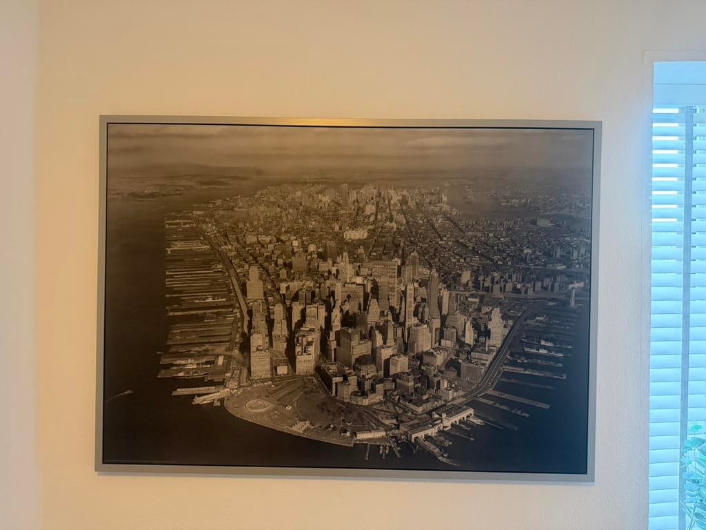 Poster in lijst van New York, Gebruikt, Met lijst, Rechthoekig Liggend, Ophalen of Verzenden