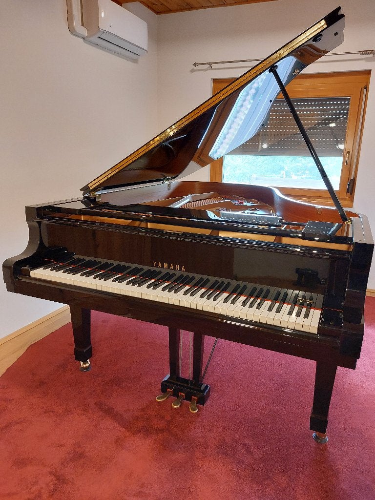 Yamaha C6 vleugel, Ophalen, Gebruikt, Zwart, Hoogglans