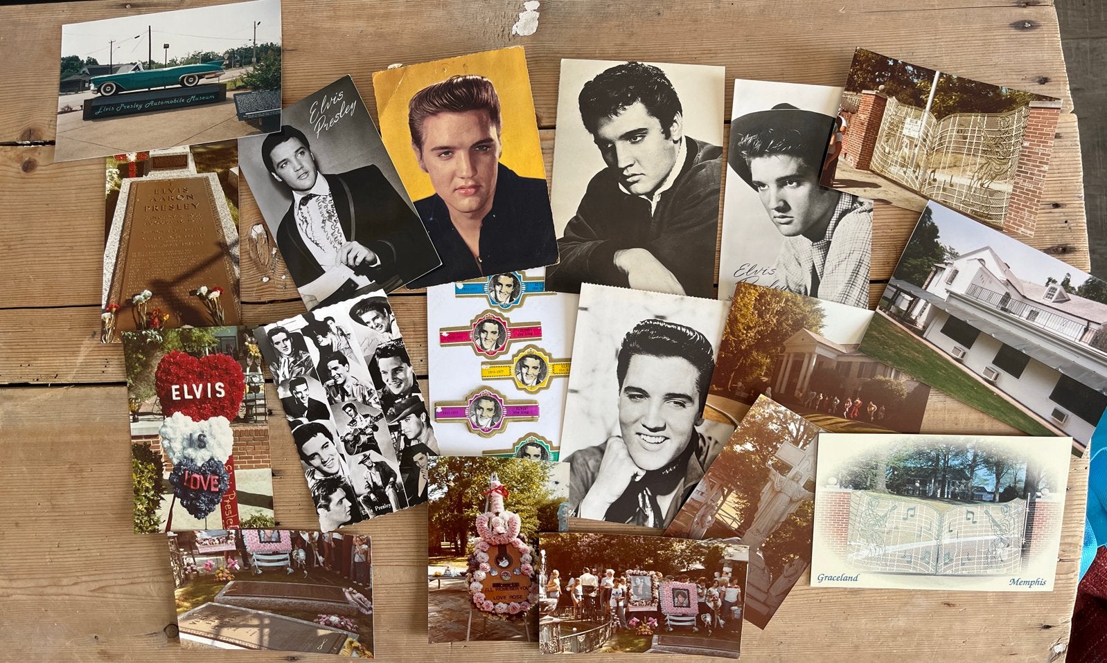 Verzameling Elvis Presley ansichtkaarten en foto's, Ophalen of Verzenden, 1960 tot 1980, Gelopen, Sterren en Beroemdheden