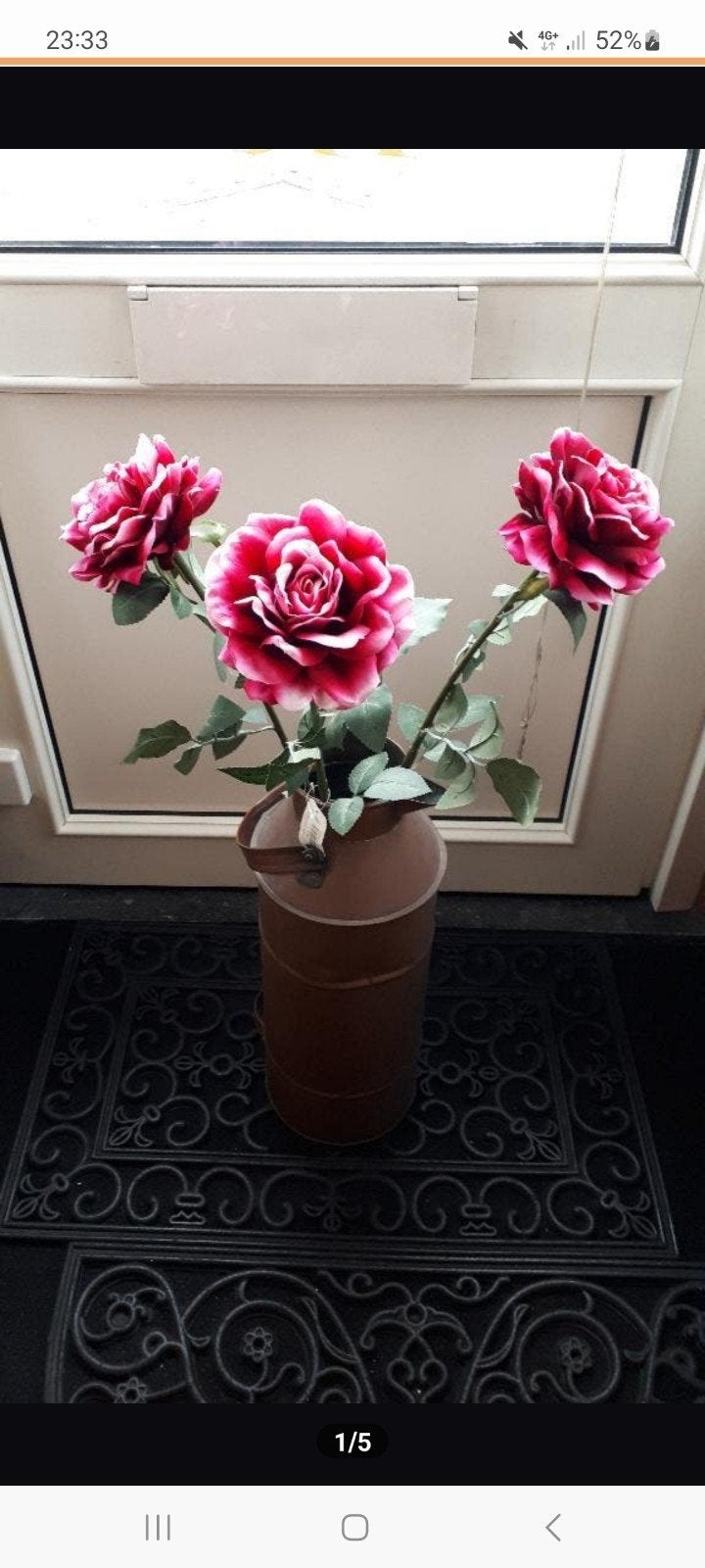 Kunstbloemen rozen rood - 3 stuks voor €10,00, Binnen, Nieuw, Textiel, Ophalen of Verzenden