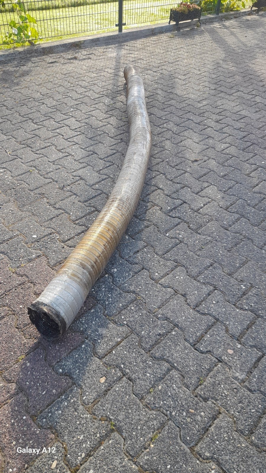 flexibele RVS kachelpijp kachelbuis 150 mm, Ophalen, Gebruikt, Rvs, 80 mm of meer