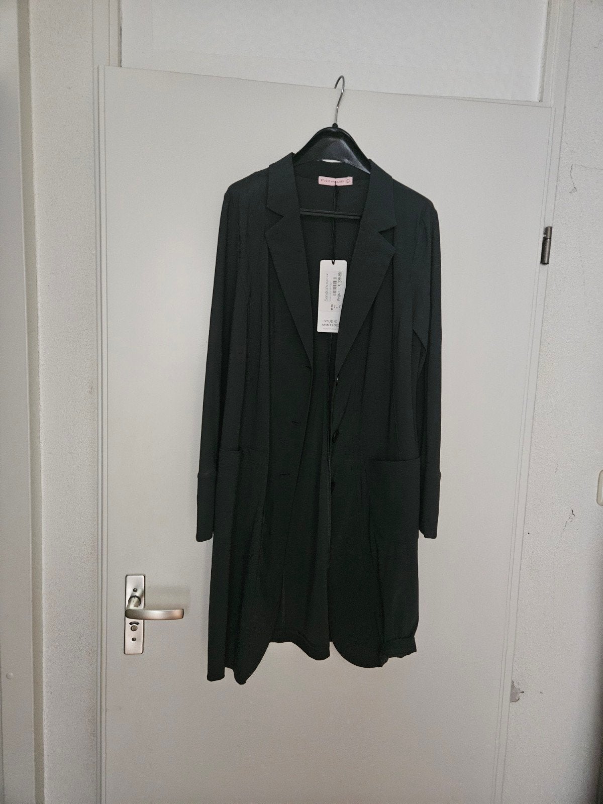 Anneloes Skyhigh Lange Blazer Zwart Maat L Nieuw, Zwart, Maat 42/44 (L), Nieuw, Ophalen of Verzenden