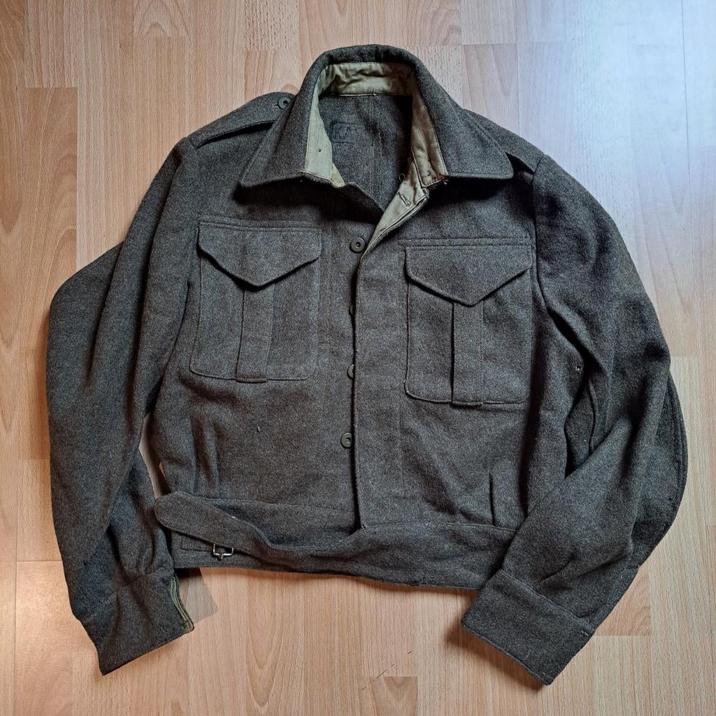 WO2 Originele Canadese battledress blouse, Ophalen of Verzenden, Kleding of Schoenen