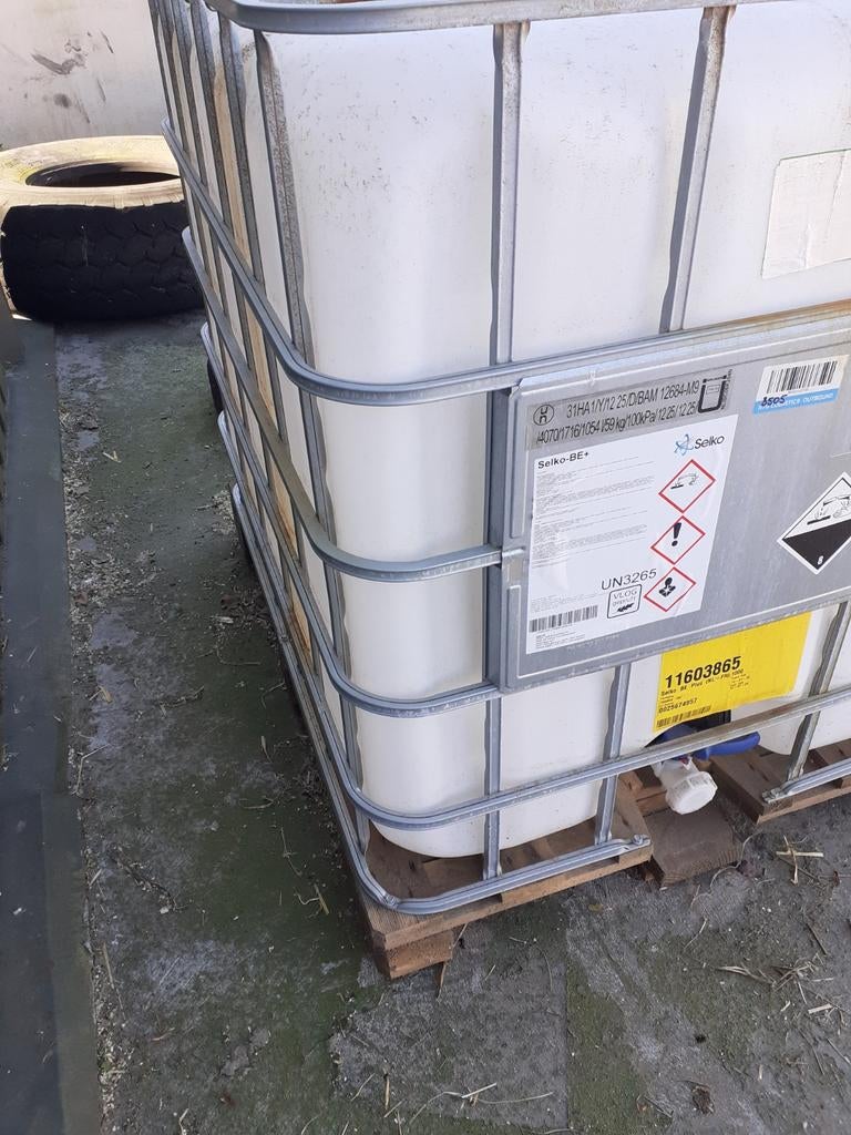 Eenmalig gebruikte IBC van 1000ltr, Ophalen