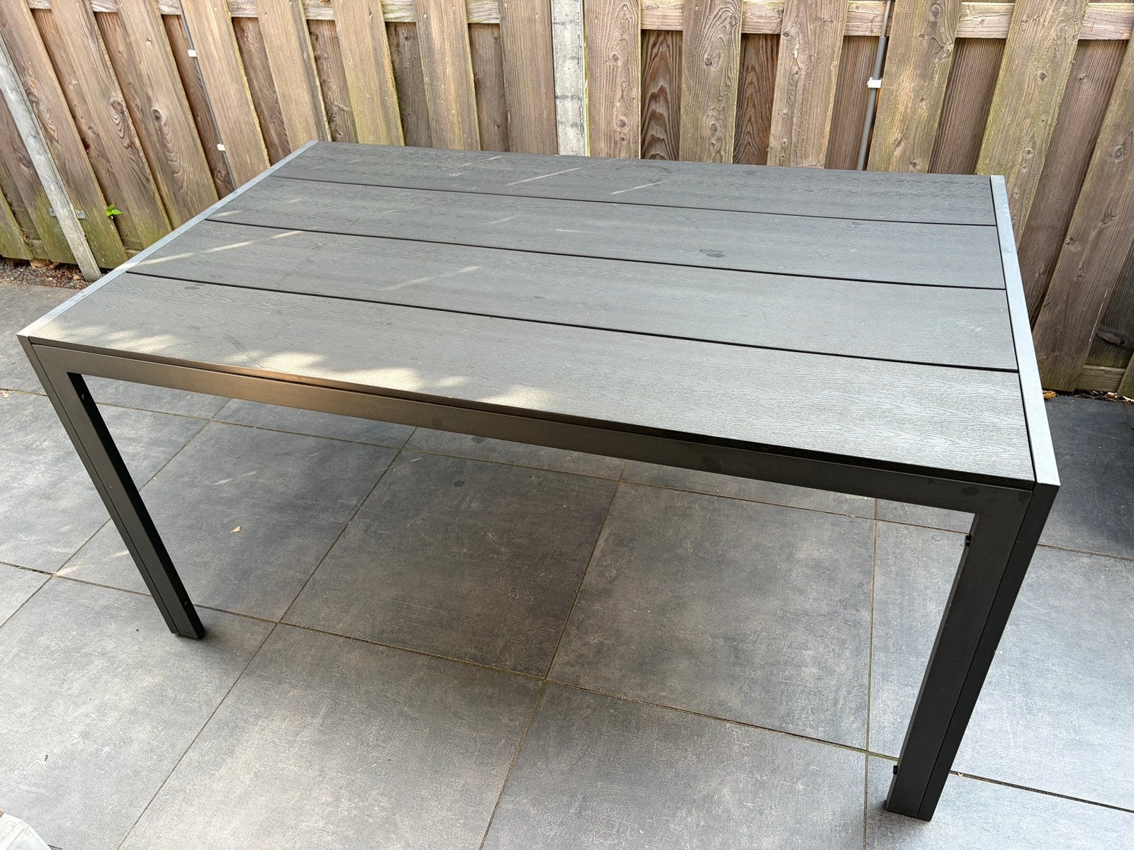 Jutlandia tuintafel MADERUP 150x90 cm antraciet, Ophalen of Verzenden, Zo goed als nieuw, Rechthoekig