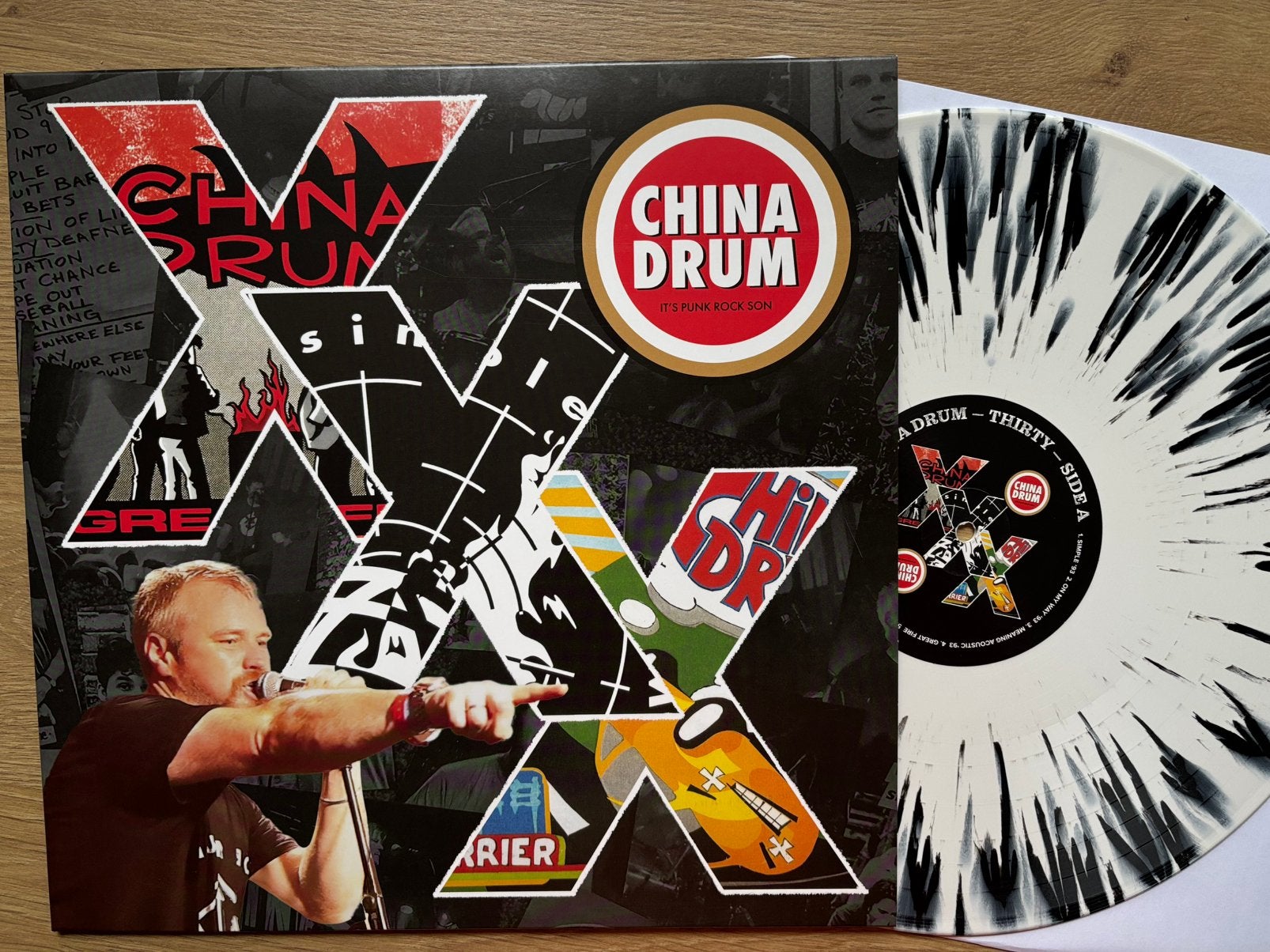 China Drum - XXX LP UK Punk 1993-1995 The EPs Splatter, LP, Ophalen of Verzenden, Nieuw in verpakking, Beschermende buitenhoes