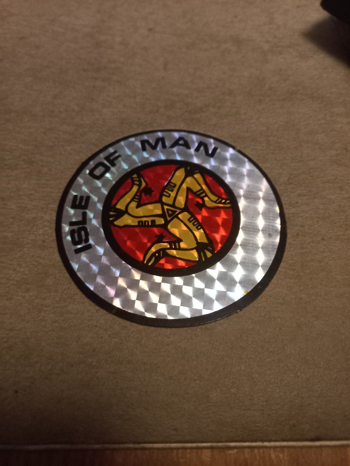 Isle of Man Triskelion Sticker - Holografisch, Ophalen of Verzenden, Nieuw