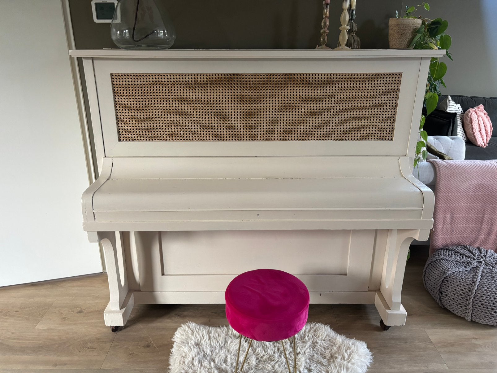 Prachtige piano, gratis op te halen., Ophalen, Gebruikt, Wit, Piano