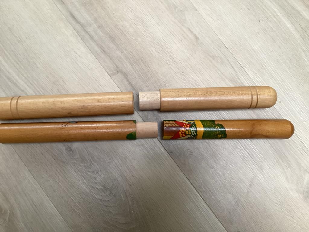 Houten breinaalden kokers - Decoratief en Functioneel, Hobby en Vrije tijd, Spinnewielen en Spinnen, Ophalen of Verzenden, Gebruikt