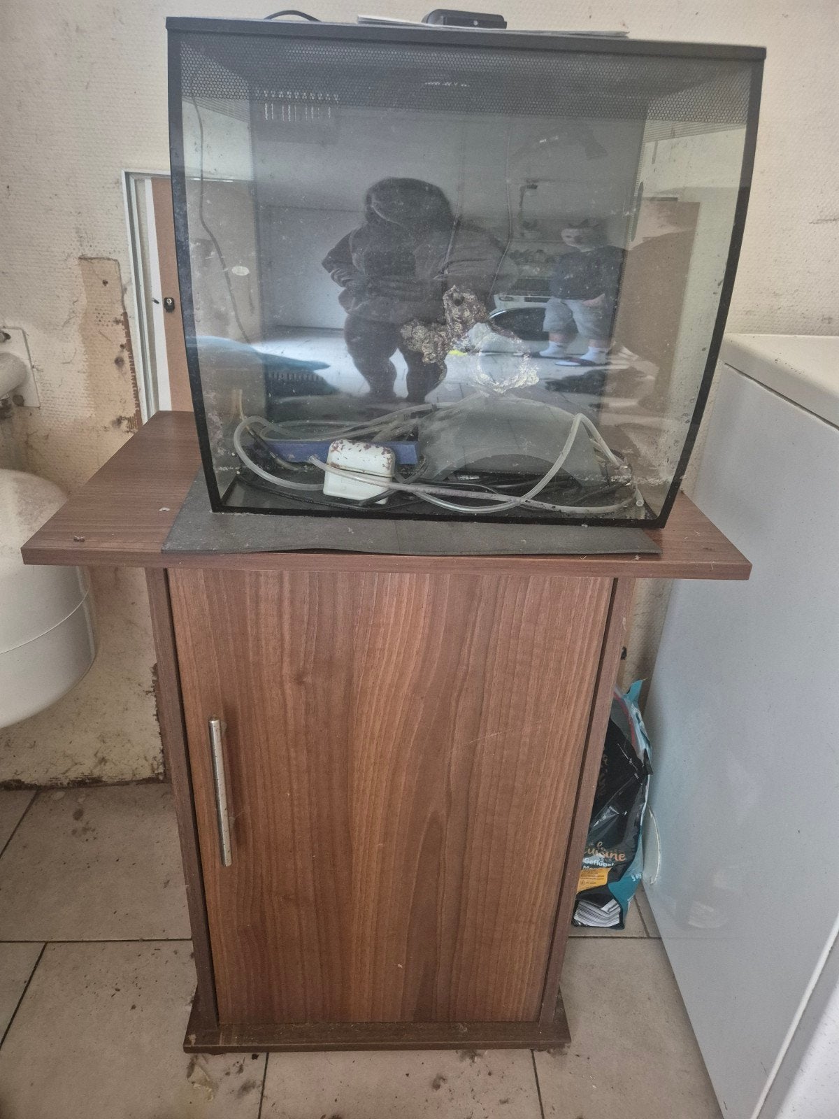 aquarium met kast, Ophalen of Verzenden, Leeg aquarium