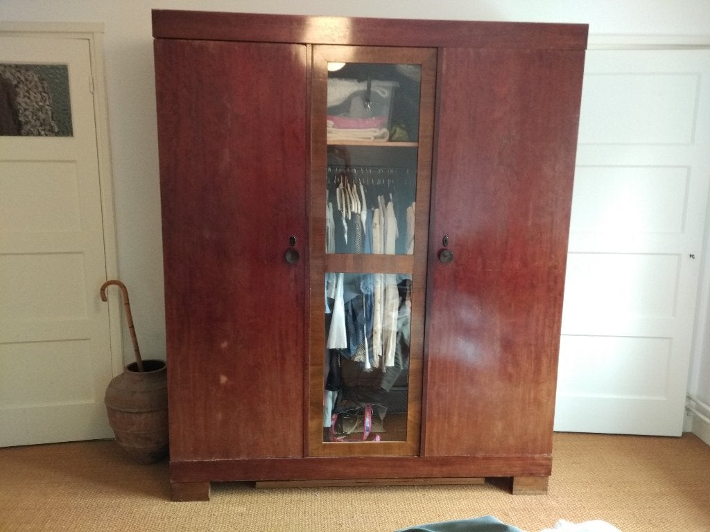 Vintage Kledingkast, Ophalen, Met deur(en), Gebruikt, 200 cm of meer