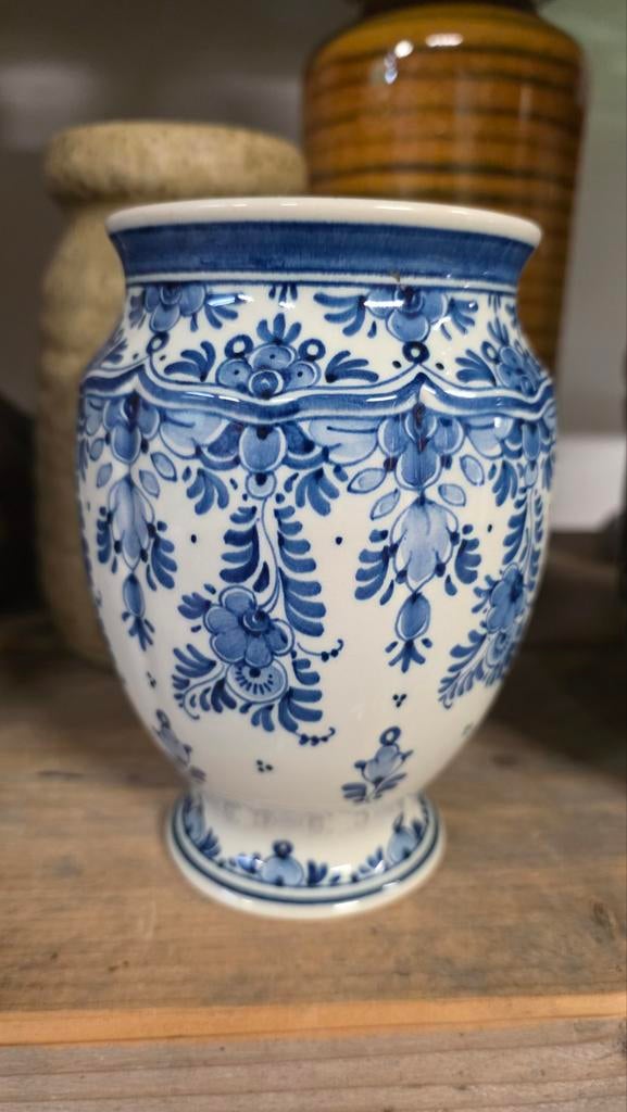 antiek delfts blauw vaasje, Ophalen