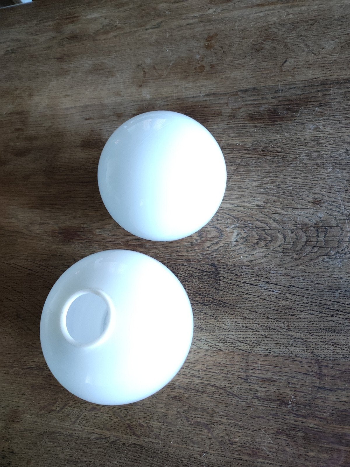 Lampen bollen wit, Ophalen