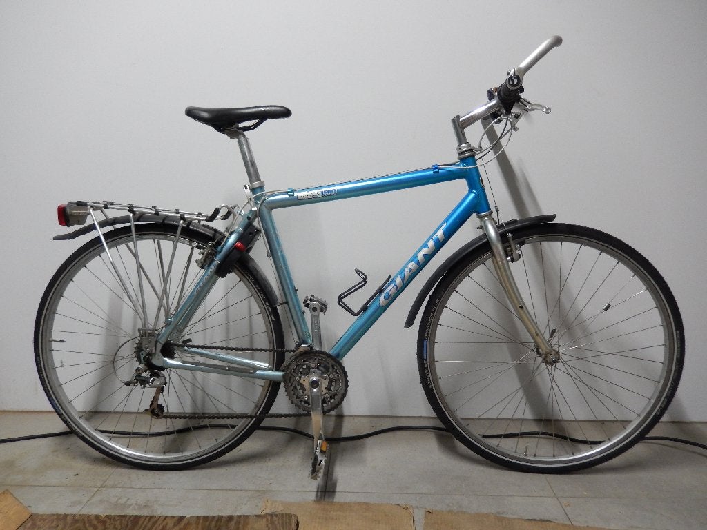 fiets sport hybride mountenbike framemaat 55  cm, Fietsen en Brommers, Fietsen | Mountainbikes en ATB, Ophalen, Gebruikt, Velgrem