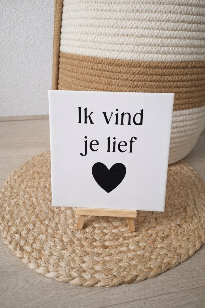 Tegel / tegeltje met tekst Ik vind je lief, Ophalen of Verzenden, Nieuw