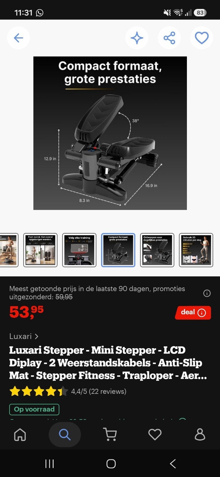 luxari stepper, Kunststof, Stepapparaat, Ophalen of Verzenden, Zo goed als nieuw