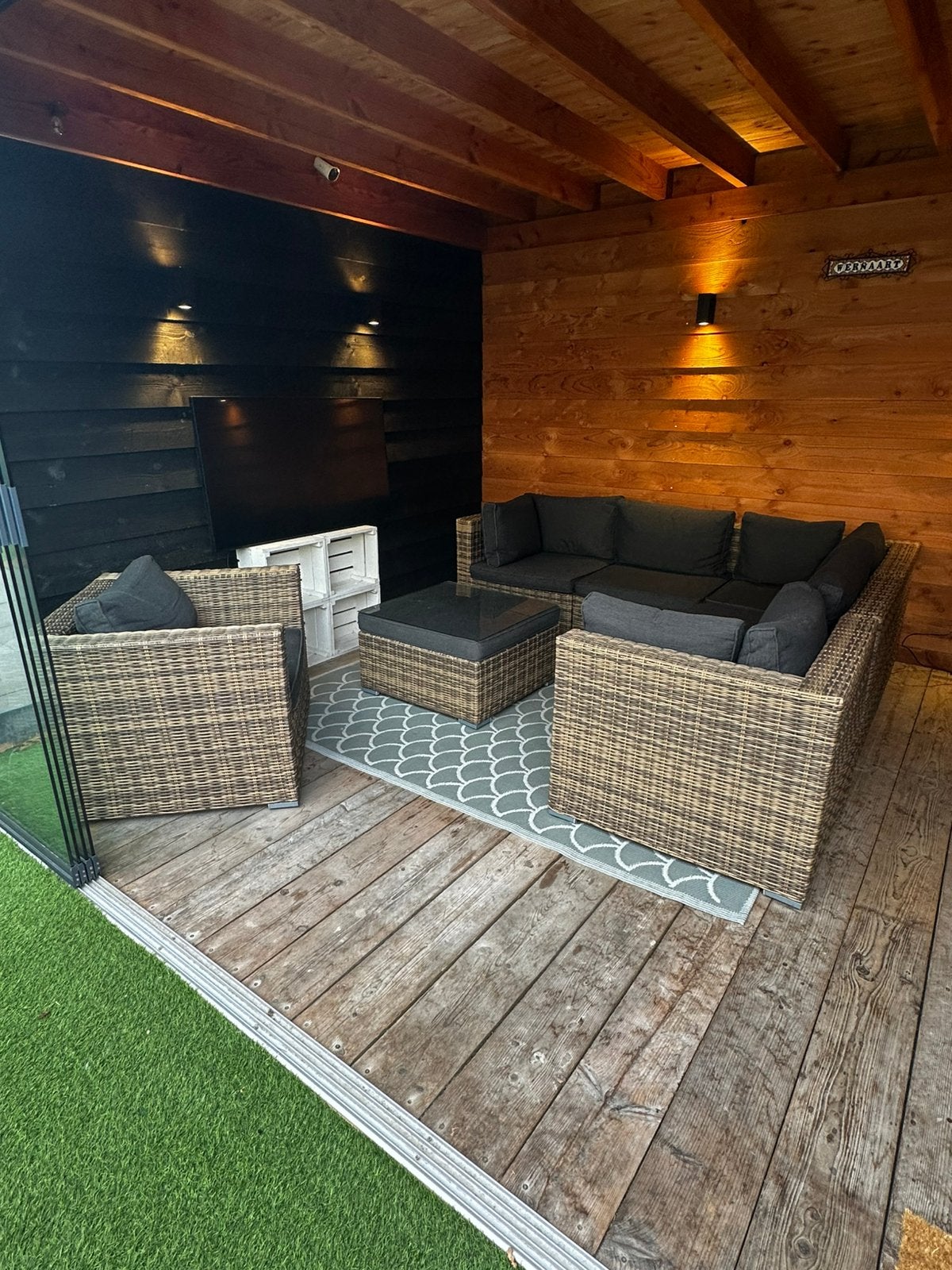 Loungeset, Tuin en Terras, Ophalen, Zo goed als nieuw, Wicker, Bank