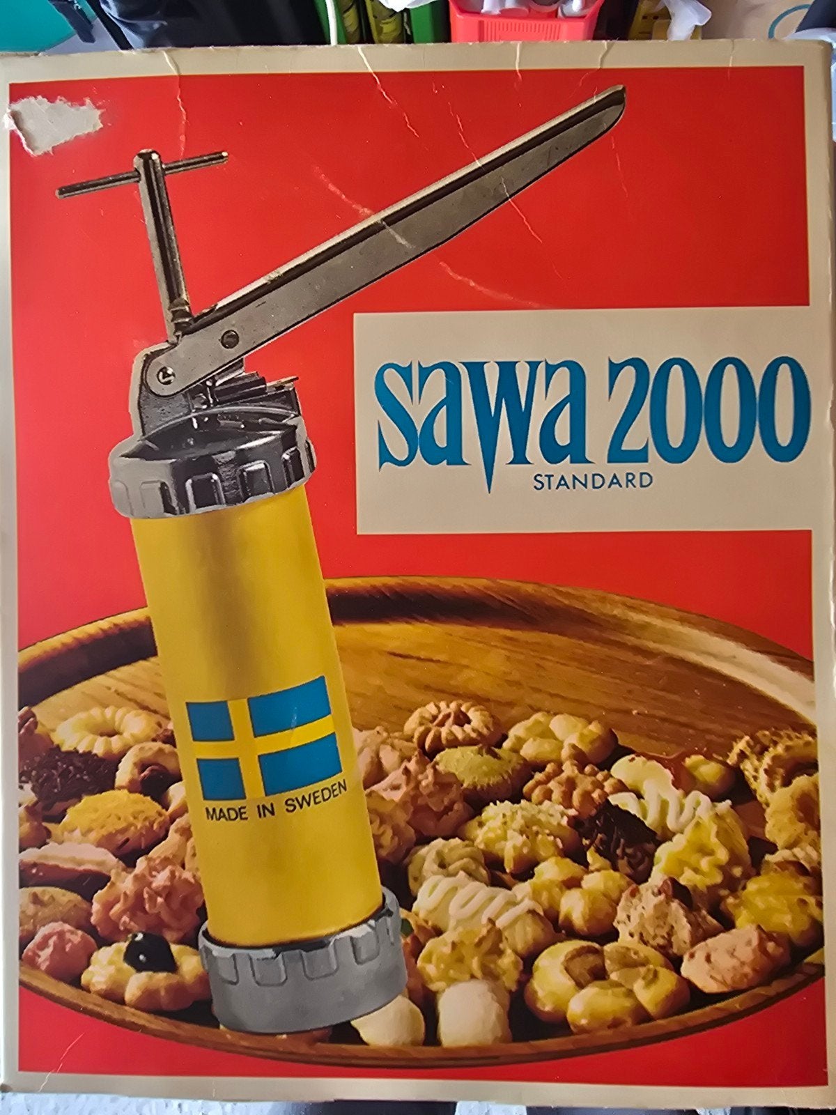 Sawa 2000 Standard Koekjespers - Made in Sweden, Overige typen, Geel, Ophalen of Verzenden, Zo goed als nieuw