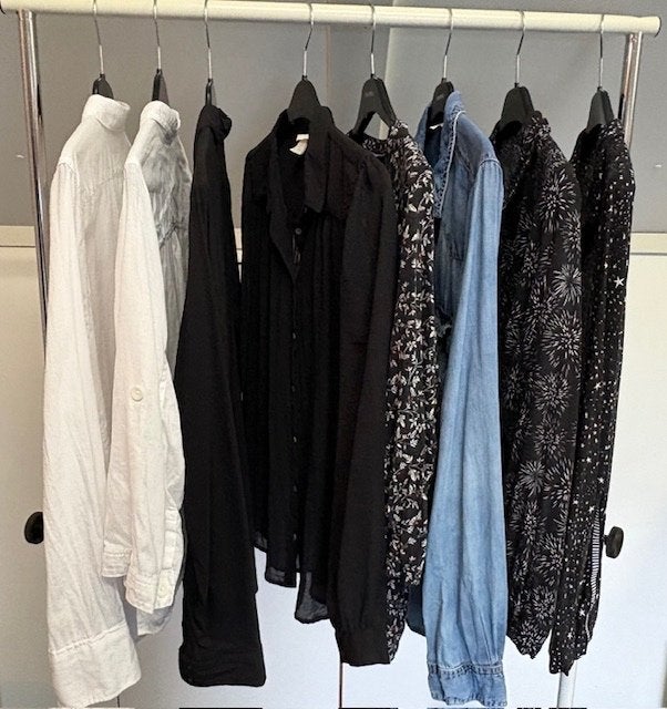 8 Dames blouses maten 42 en 44 en 1 maat 46., Ophalen of Verzenden, Gedragen, Maat 42/44 (L), Meerkleurig